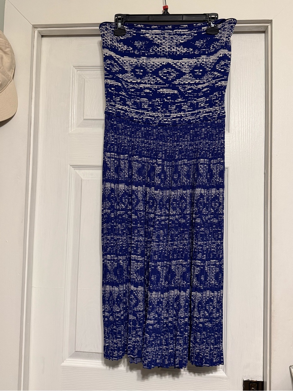 Giorgio Armani Blue Patterned Maxi Skirt